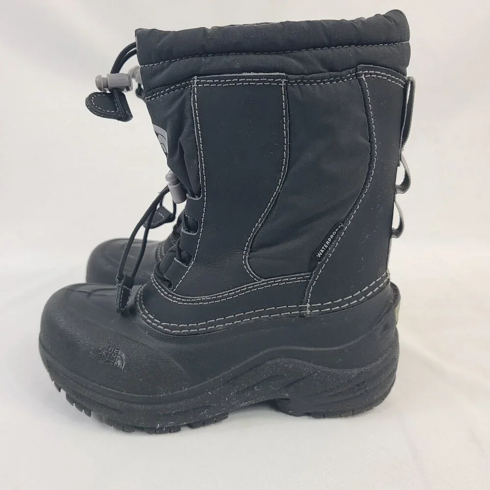 The North Face Kids Waterproof Winter Boots Black Size 13 Insulated EUC